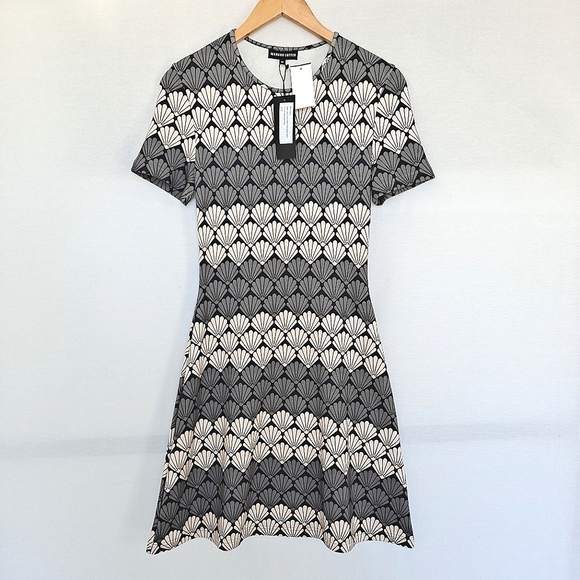 Markus Lupfer Viscose Knit Shell Print Sweater Knit Dress Medium M - Picture 4 of 11